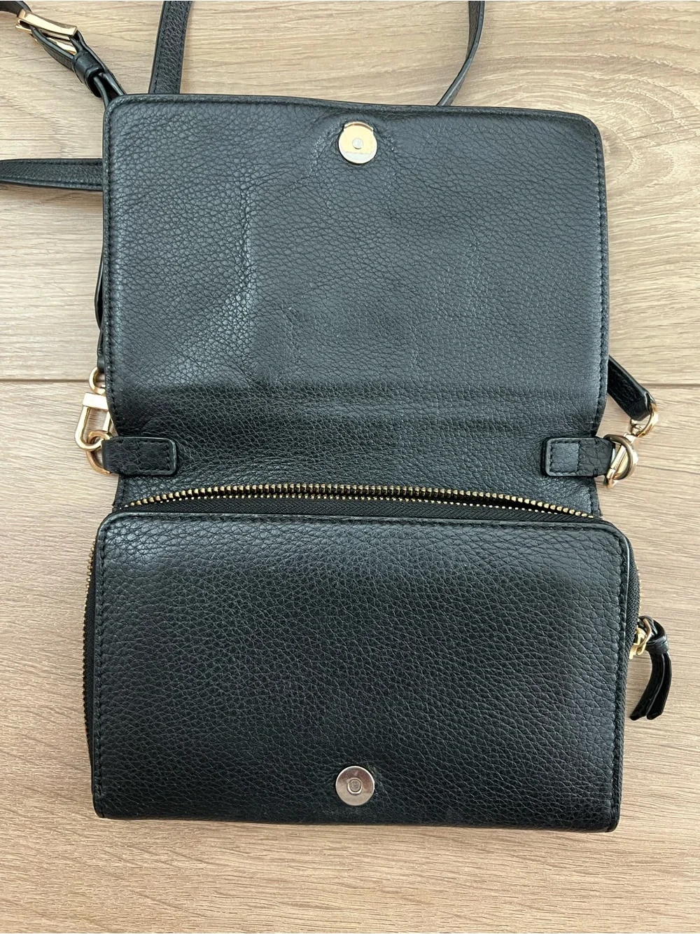 Tory Burch Black Leather Harper Crossbody Bag